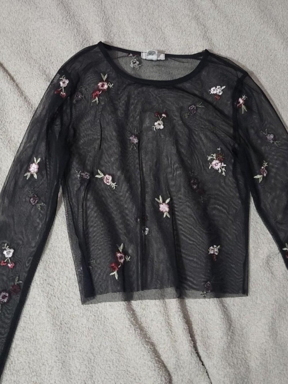 Ivy & Main Goth Mesh Top